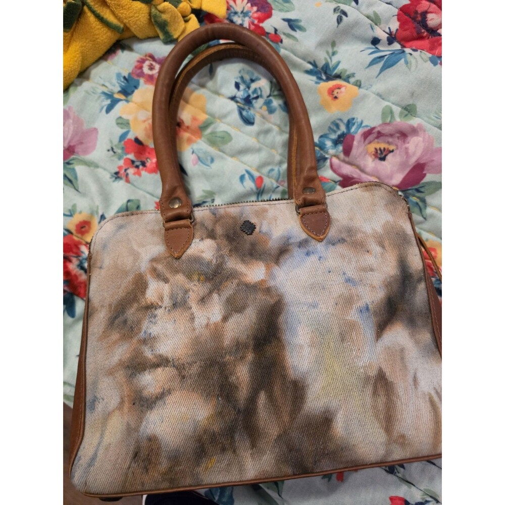 Nena and Co La Reyna OOAKSHELL Tie Dye Leather Bag